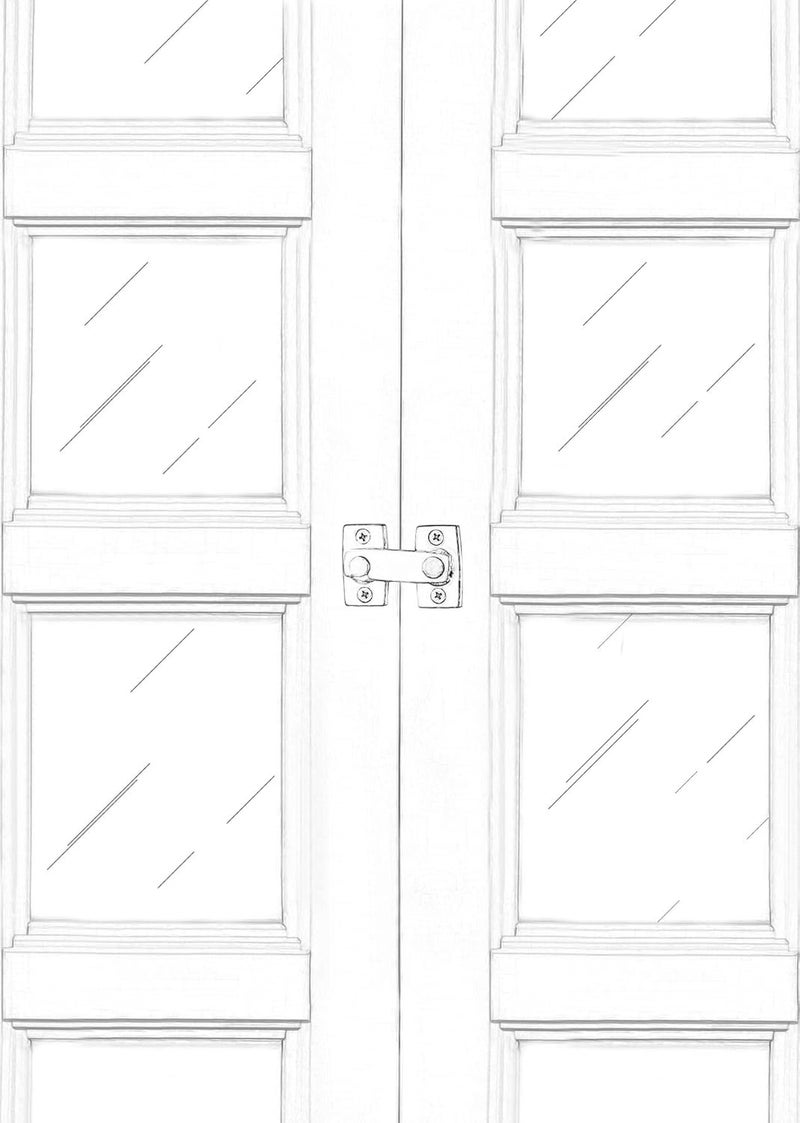 QCAA Solid Brass Shutter Bar/Door Latch, 7/8" x 2-3/32", Polish Brass, 2 Pack, Made in Taiwan - Image 4